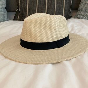 Jcrew faux straw fedora